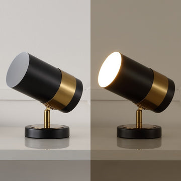 Astra 9.25" Modern Industrial Iron Adjustable Indoor LED Floor Spotlight - JONATHAN Y